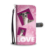 Italian Greyhound Dog with Love Print Wallet Case-Free Shipping