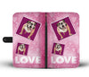 Bulldog with Love Print Wallet Case-Free Shipping