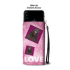 Bouvier des Flandres Dog with Love Print Wallet Case-Free Shipping