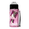 Boxer Dog with Love Print Wallet Case-Free Shipping