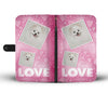 Pomeranian Dog with Love Print Wallet Case-Free Shipping