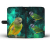 Lovely Senegal Parrot Print Wallet Case-Free Shipping