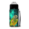 Lovely Senegal Parrot Print Wallet Case-Free Shipping