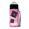 Newfoundland Dog with Love Print Wallet Case-Free Shipping