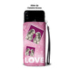 Old English Sheepdog with Love Print Wallet Case-Free Shipping