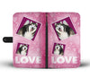 Alaskan Malamute dog with Love Print Wallet Case-Free Shipping