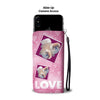 Pekingese Dog with Love Print Wallet Case-Free Shipping