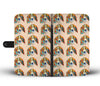 Basset Hound Dog Art Pattern Print Wallet Case-Free Shipping