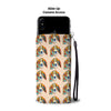 Basset Hound Dog Art Pattern Print Wallet Case-Free Shipping