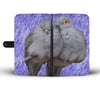 Cute Diamond Dove Bird Print Wallet Case-Free Shipping