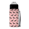 Doberman Pinscher On Pink Pattern Print Wallet Case-Free Shipping