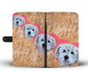 Cute Havanese Dog In Heart Print Wallet Case-Free Shipping