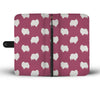 Lovely Pomeranian Dog Pattern Print Wallet Case-Free Shipping