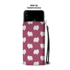 Lovely Pomeranian Dog Pattern Print Wallet Case-Free Shipping