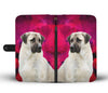 Anatolian Shepherd On Pink Print Wallet Case- Free Shipping