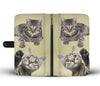 Dragon Li Cat Print Wallet Case-Free Shipping