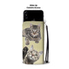 Dragon Li Cat Print Wallet Case-Free Shipping