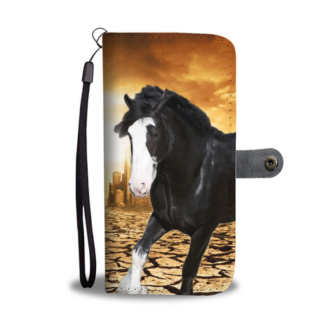 Clydesdale Horse Print Wallet Case- Free Shipping