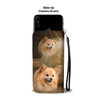 Cute Pomeranian Dog Print Wallet Case- Free Shipping