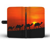 Camel In Desert Print Wallet Case- Free Shipping
