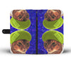 Abyssinian Cat On Hearts Print Wallet Case-Free Shipping