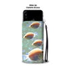 Lovely Kissing Gourami Fish On Hearts Print Wallet Case-Free Shipping