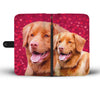 Nova Scotia Duck Tolling Retriever Dog On Hearts Print Wallet Case-Free Shipping