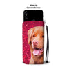 Nova Scotia Duck Tolling Retriever Dog On Hearts Print Wallet Case-Free Shipping