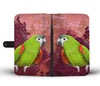 Red Shouldered Macaw Parrot Print Wallet Case-Free Shipping