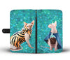 Lovely Sphynx Cat In Costume Print Wallet Case-Free Shipping