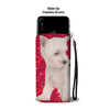 West Highland White Terrier Dog On Red Print Wallet Case-Free Shipping