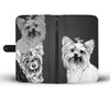 Yorkie Sketch Print Wallet Case-Free Shipping