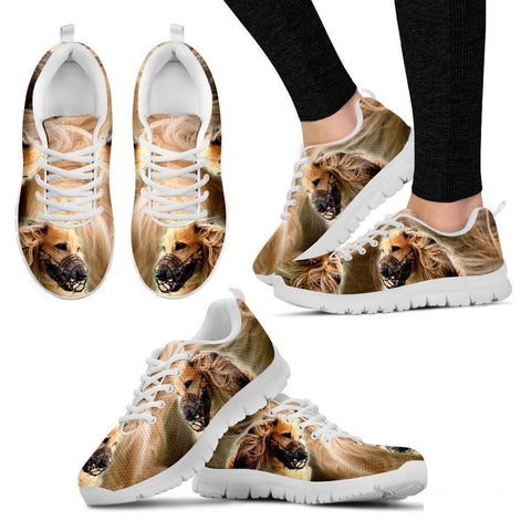 On Demand Dog Print (Black/White) Running Shoes For Women-Free Shipping-Paww-Printz-Merchandise