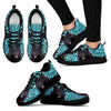 German Spitz Dog Print (Black/White) Running Shoes For Women-Free Shipping-Paww-Printz-Merchandise