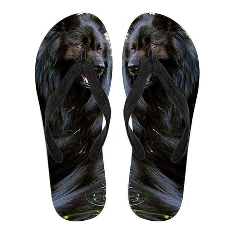 Belgian Sheepdog Flip Flops For Women- Free Shipping-Paww-Printz-Merchandise