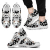 Dog  Paws Print (Black/White) Running Shoes For Men-Free Shipping Limited Edition-Paww-Printz-Merchandise
