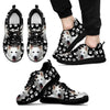 Dog  Paws Print (Black/White) Running Shoes For Men-Free Shipping Limited Edition-Paww-Printz-Merchandise