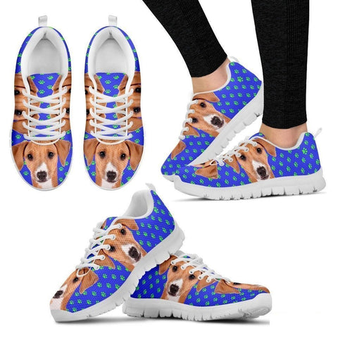 Azawakh Dog (White/Black) Running Shoes For Women-Free Shipping-Paww-Printz-Merchandise