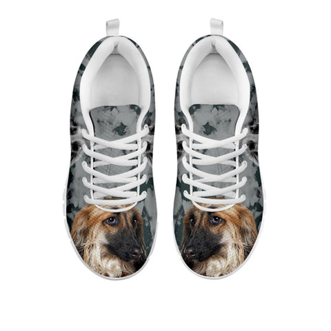 Amazing Afghan Hound Black White Dog Print Running Shoes For Women-Free Shipping-For 24 Hours Only-Paww-Printz-Merchandise