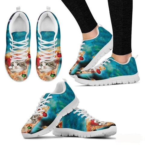 Cat On Pizza-Women's Running Shoes-Free Shipping-Paww-Printz-Merchandise