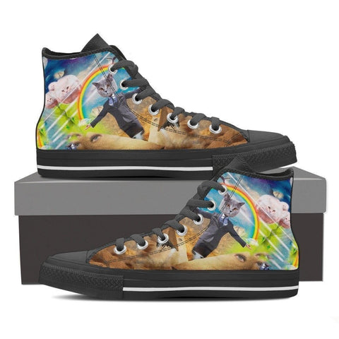 Cat Women's Canvas Shoes- Free Shipping-Paww-Printz-Merchandise