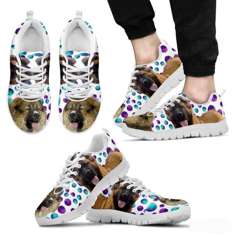 Caucasian Shepherd Dog (White/Black) Running Shoes For Men-Free Shipping-Paww-Printz-Merchandise