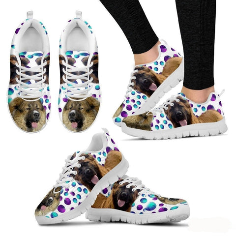 Caucasian Shepherd Dog (White/Black) Running Shoes For Women-Free Shipping-Paww-Printz-Merchandise