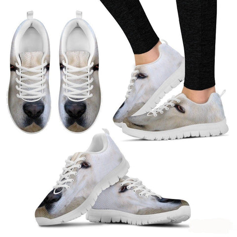 Central Asian Shepherd Dog (White/Black) Running Shoes For Women-Free Shipping-Paww-Printz-Merchandise