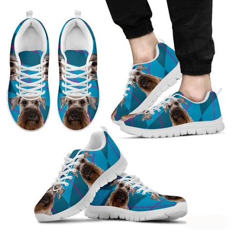 Cesky Terrier Dog (White/Black) Running Shoes For Men-Free Shipping-Paww-Printz-Merchandise