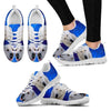 Cool 'Central Asian Shepherd Dog' (White/Black) Running Shoes For Women-Free Shipping-Paww-Printz-Merchandise