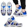 Cool 'Central Asian Shepherd Dog' (White/Black) Running Shoes For Men-Free Shipping-Paww-Printz-Merchandise