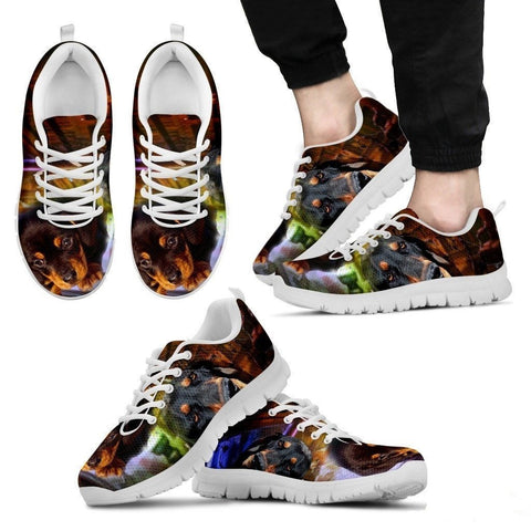 Coonhound Dog Print Running Shoe For Men- Free Shipping-Paww-Printz-Merchandise