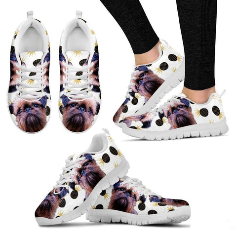 Customized(1914) Dog (White/Black) Running Shoes For Women-Free Shipping-Paww-Printz-Merchandise