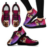 Cute Silky Terrier Print Sneakers For Women(White/Black)- Free Shipping-Paww-Printz-Merchandise